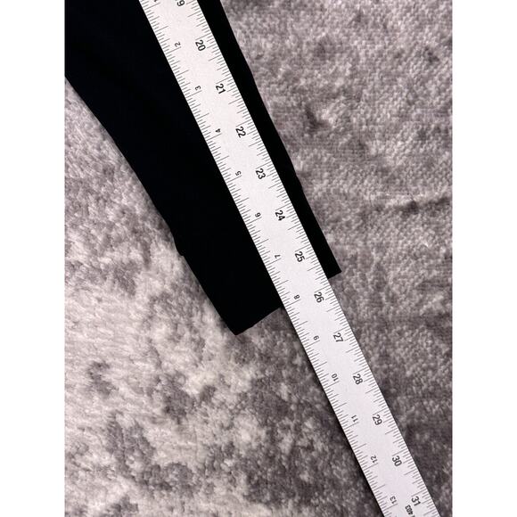 ADAY Shirt Dress Large Womens Black Collared Snap Front Tech Fabric Long Sleeve - Picture 5 of 7